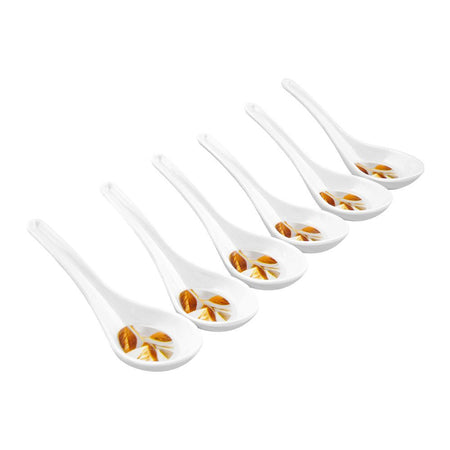 Sky Melamine Soup Spoon, Brown, 6 Pieces - Main Image