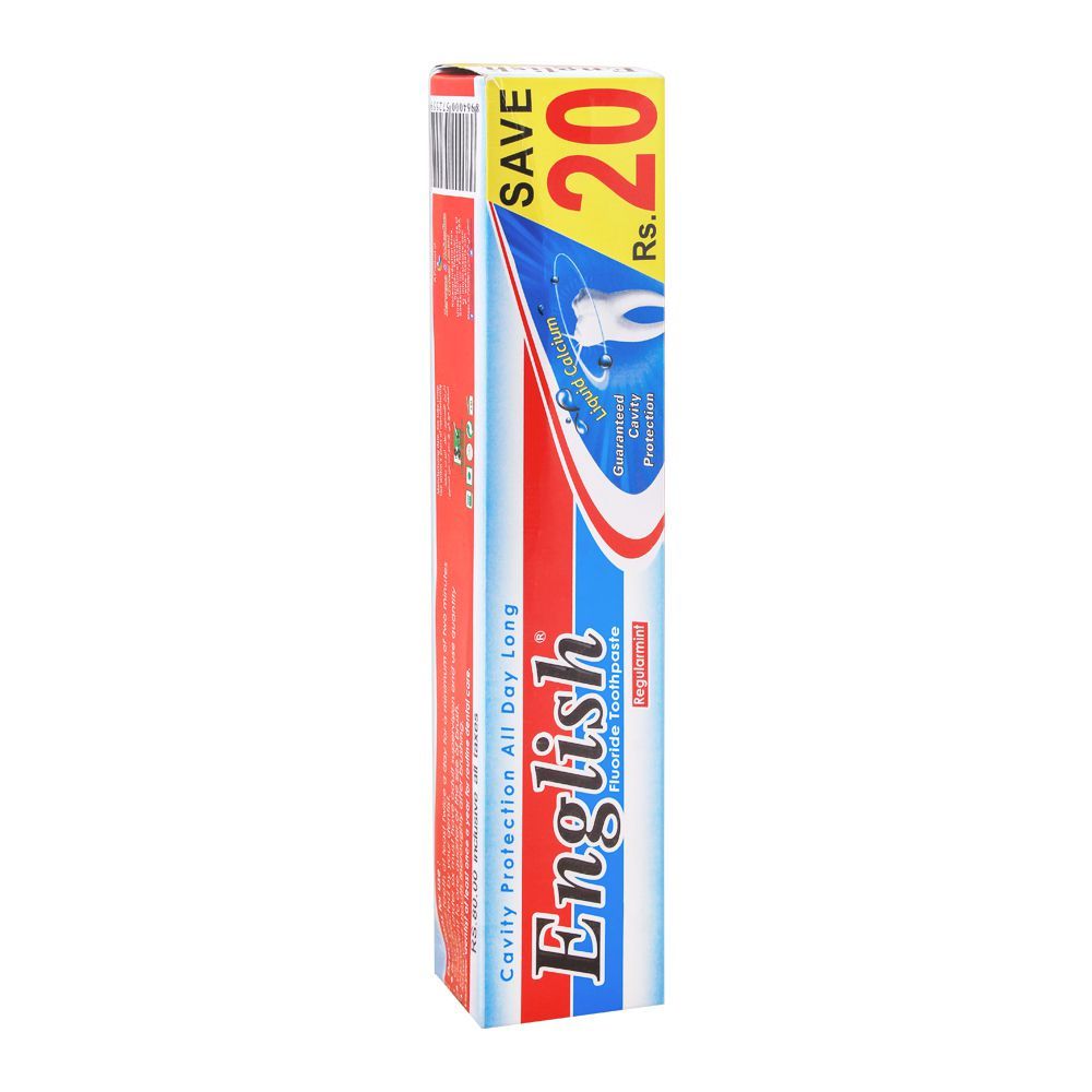 English Regular mint Fluoride Toothpaste, Saver Pack Rs.40/- - Image 4