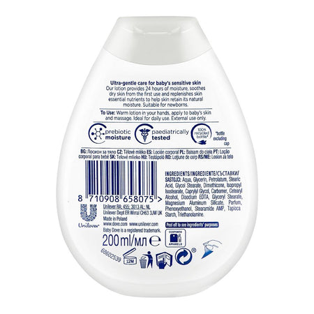 Dove Sensitive Skin Care Rich Moisture Baby Lotion, 200ml - Image 2
