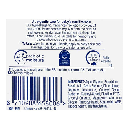 Dove Sensitive Skin Care Fragrance-Free Moisture Baby Lotion, 200ml - Image 3