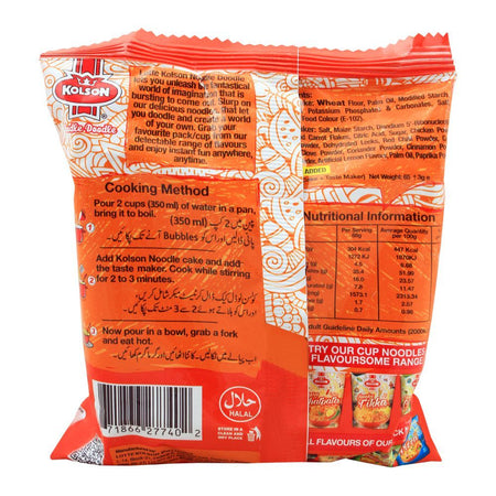 Kolson Instant Noodles, Fiery Chatpata, 65g - Image 2
