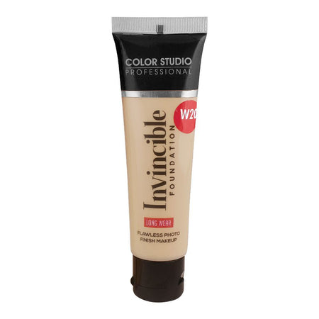 Color Studio Flawless Photo Finish Makeup Invincible Foundation, Long Wear, Water Resistant, SPF 12, 30ml, W20 Medium Beigey - Main Image