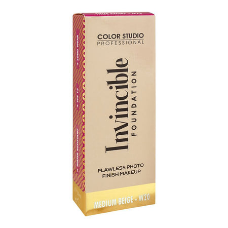 Color Studio Flawless Photo Finish Makeup Invincible Foundation, Long Wear, Water Resistant, SPF 12, 30ml, W20 Medium Beigey - Image 2