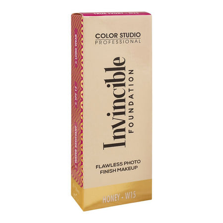 Color Studio Flawless Photo Finish Makeup Invincible Foundation, Long Wear, Water Resistant, SPF 12, 30ml, W15 Honey - Image 2