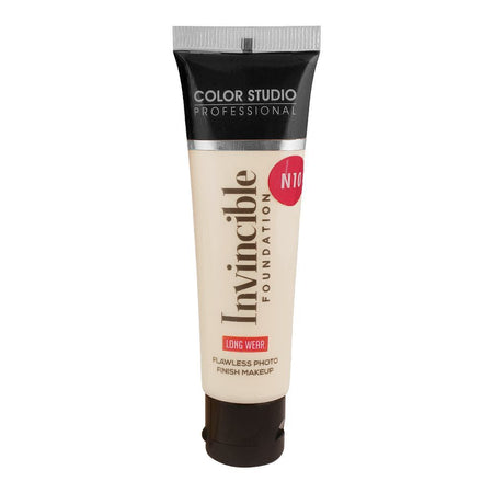 Color Studio Flawless Photo Finish Makeup Invincible Foundation, Long Wear, Water Resistant, SPF 12, 30ml, N10 Porcelain - Main Image