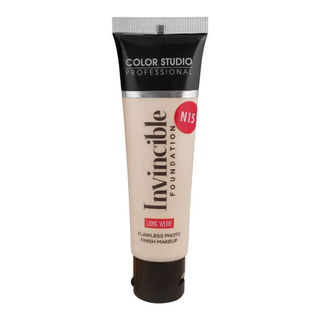 Color Studio Flawless Photo Finish Makeup Invincible Foundation, Long Wear, Water Resistant, SPF 12, 30ml, N15 Fair Ivory - Main Image