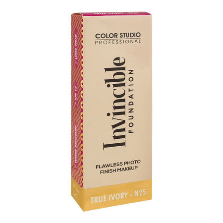 Color Studio Flawless Photo Finish Makeup Invincible Foundation, Long Wear, Water Resistant, SPF 12, 30ml, N25 True Ivory - Image 2