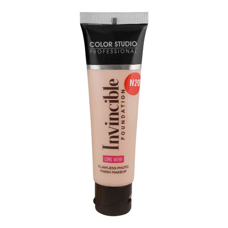 Color Studio Flawless Photo Finish Makeup Invincible Foundation, Long Wear, Water Resistant, SPF 12, 30ml, N20 Ivory - Main Image