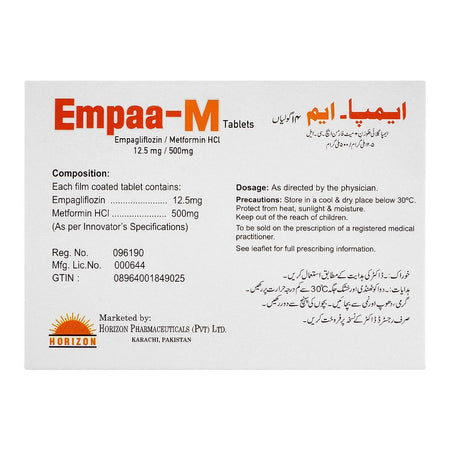 Horizon Pharma Empaa-M Tablet, 12.5mg/500mg, 14-Pack - Image 2
