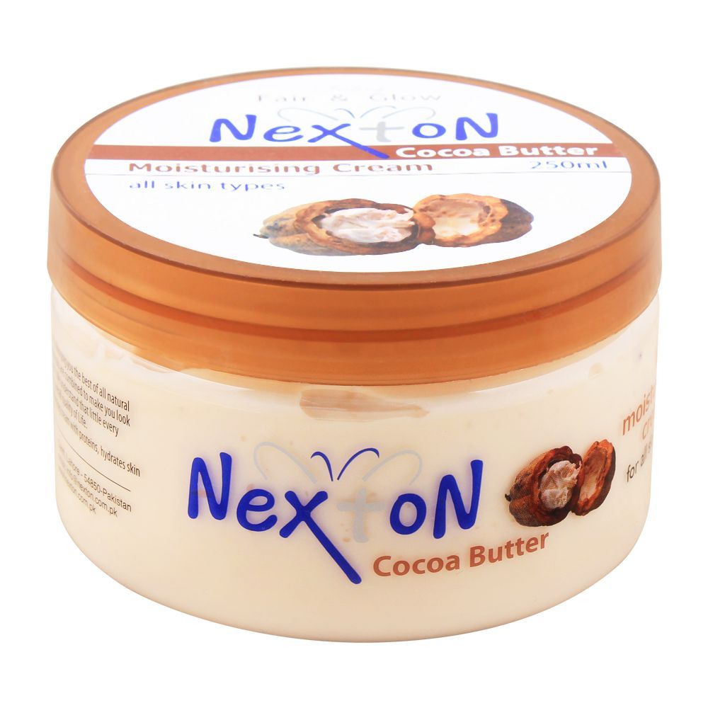 Nexton Fair & Glow Cocoa Butter Moisturising Cream, For All Skin Types, 250ml - Main Image