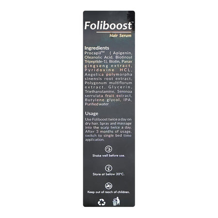 Foliboost Hair Growth Serum, Reduces Hair Loss, 45ml - Image 3