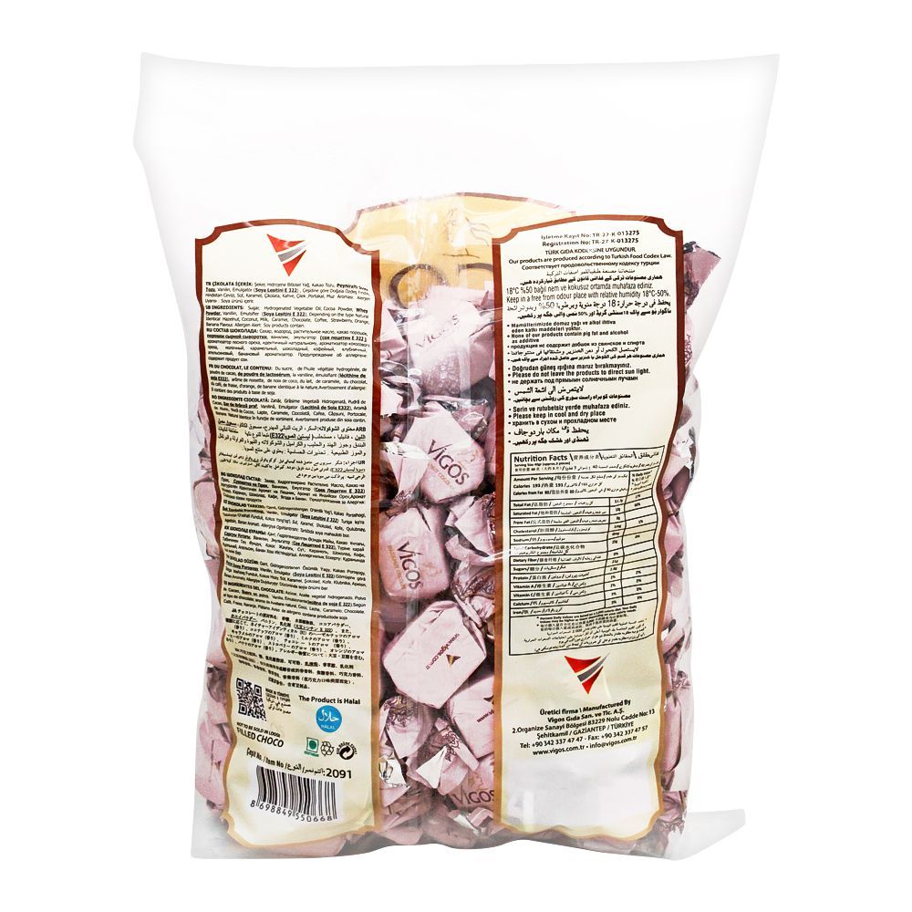 Vigos Hazelnut Compound Chocolate Candies, 800g Bag - Image 2