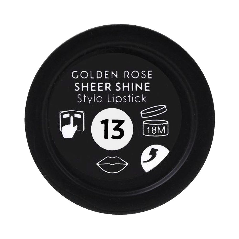 Golden Rose Sheer Shine SPF 25 Stylo Lipstick, 13 - Image 3