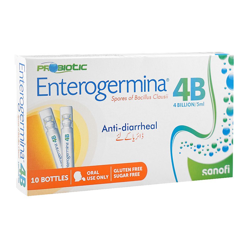 Sanof-Aventis Enterogermina 4Billion, Gluten & Sugar Free, 5ml - Main Image