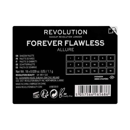Makeup Revolution Forever Flawless Eyeshadow Palette, Allure, 18 Pieces - Image 4