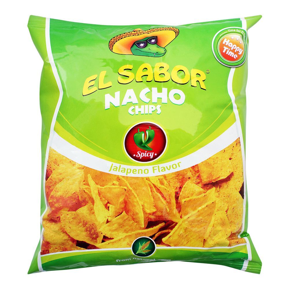 EL Sabor Nacho Chips, Jalapeno Flavor, 100g - Main Image