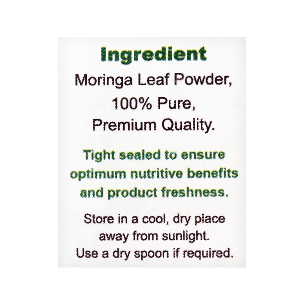 The Earth's Organic Moringa Leaf Powder, Gluten Free, 100g - Image 3