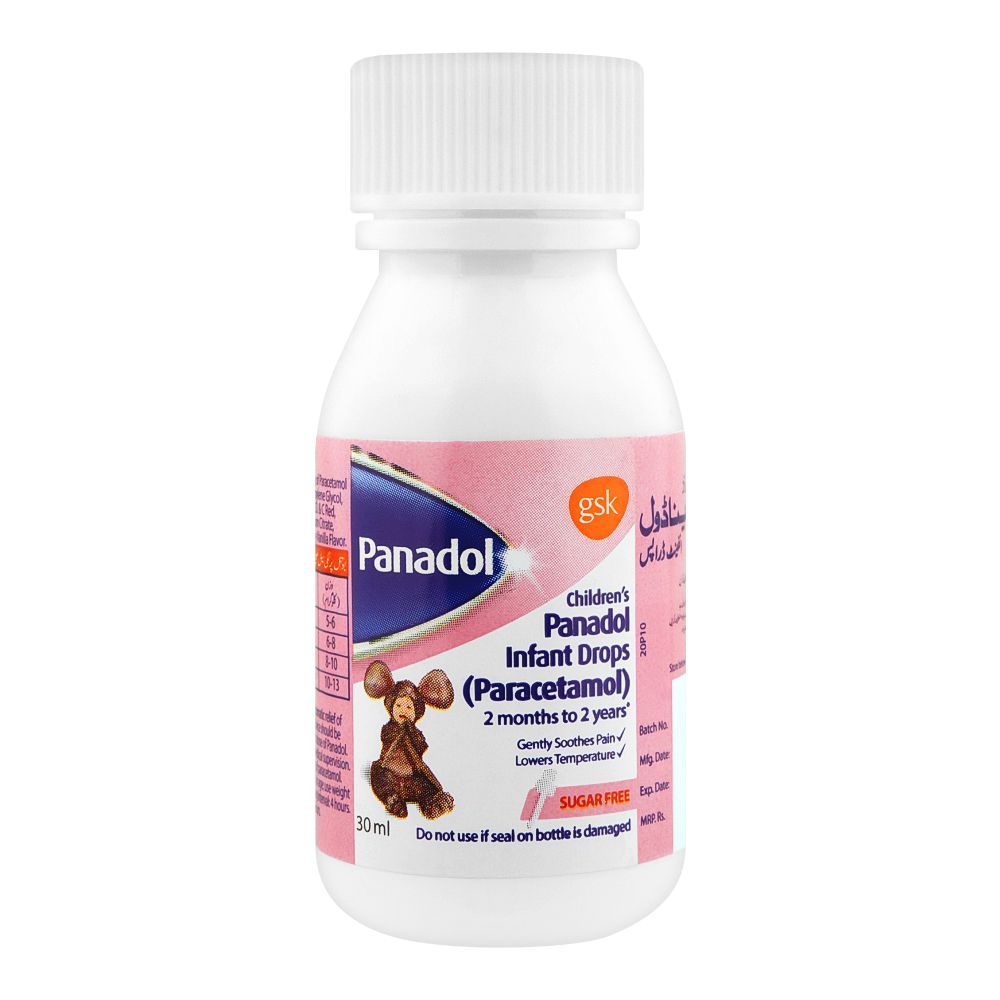 GSK Children's Panadol Infant Drops Sugar-Free, 30ml - Main Image
