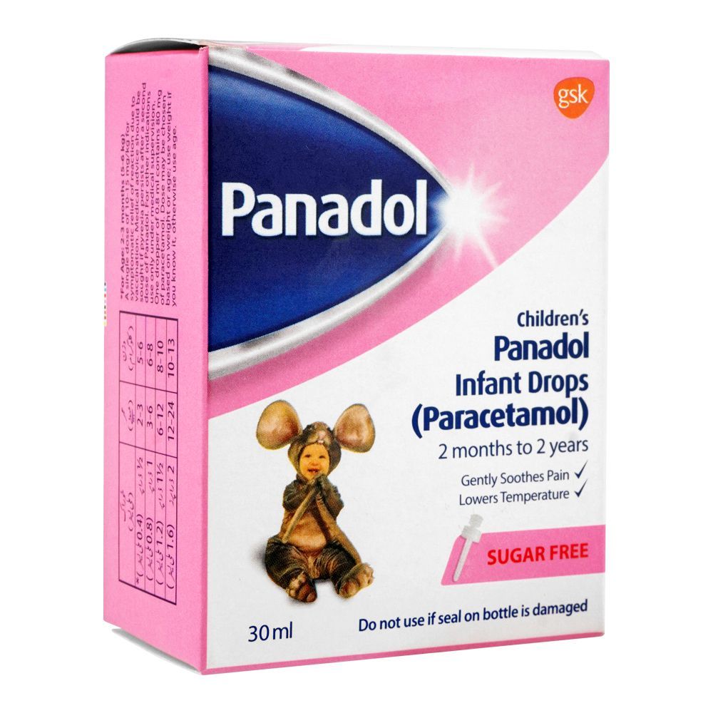 GSK Children's Panadol Infant Drops Sugar-Free, 30ml - Image 2