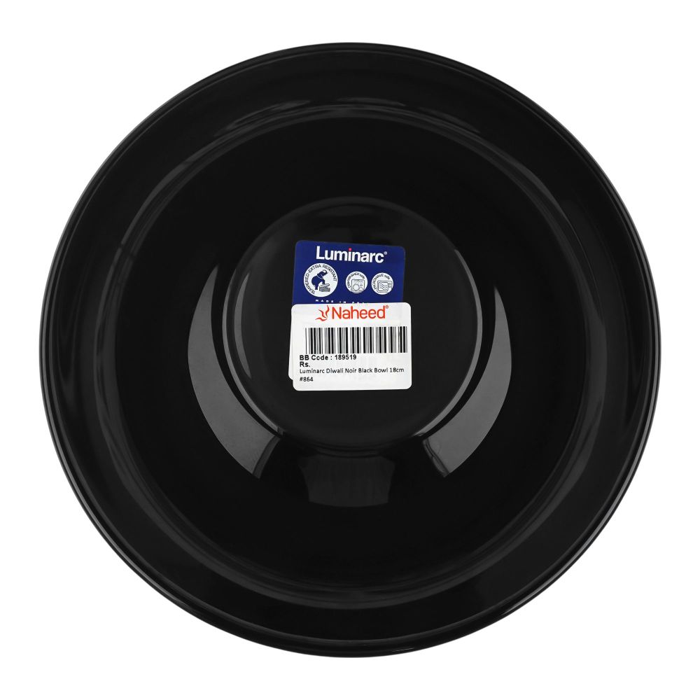 Luminarc Diwali Noir Bowl, 18cm, Black, 864 - Image 2