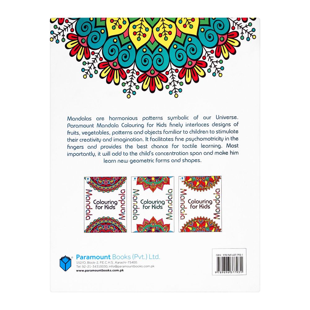 Paramount Mandala Colouring For Kids Book-2 Blue - Image 2
