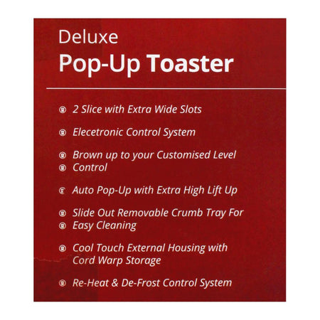 West Point Deluxe 2 Slice Pop-up Toaster, WF-2532 - Image 4
