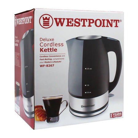 West Point Deluxe Cordless Kettle, 2L, 1850W, WF-8267 - Image 2