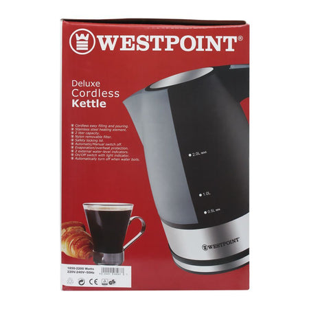 West Point Deluxe Cordless Kettle, 2L, 1850W, WF-8267 - Image 3