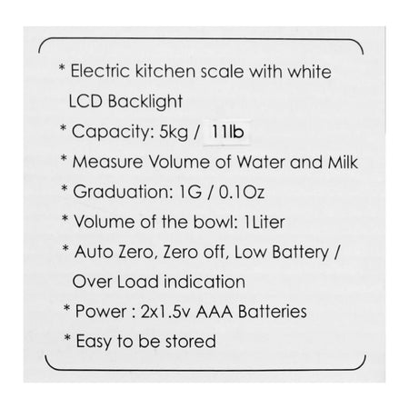 Sanford Electronic Kitchen Weight Scale Machine, SF1522KS - Image 4