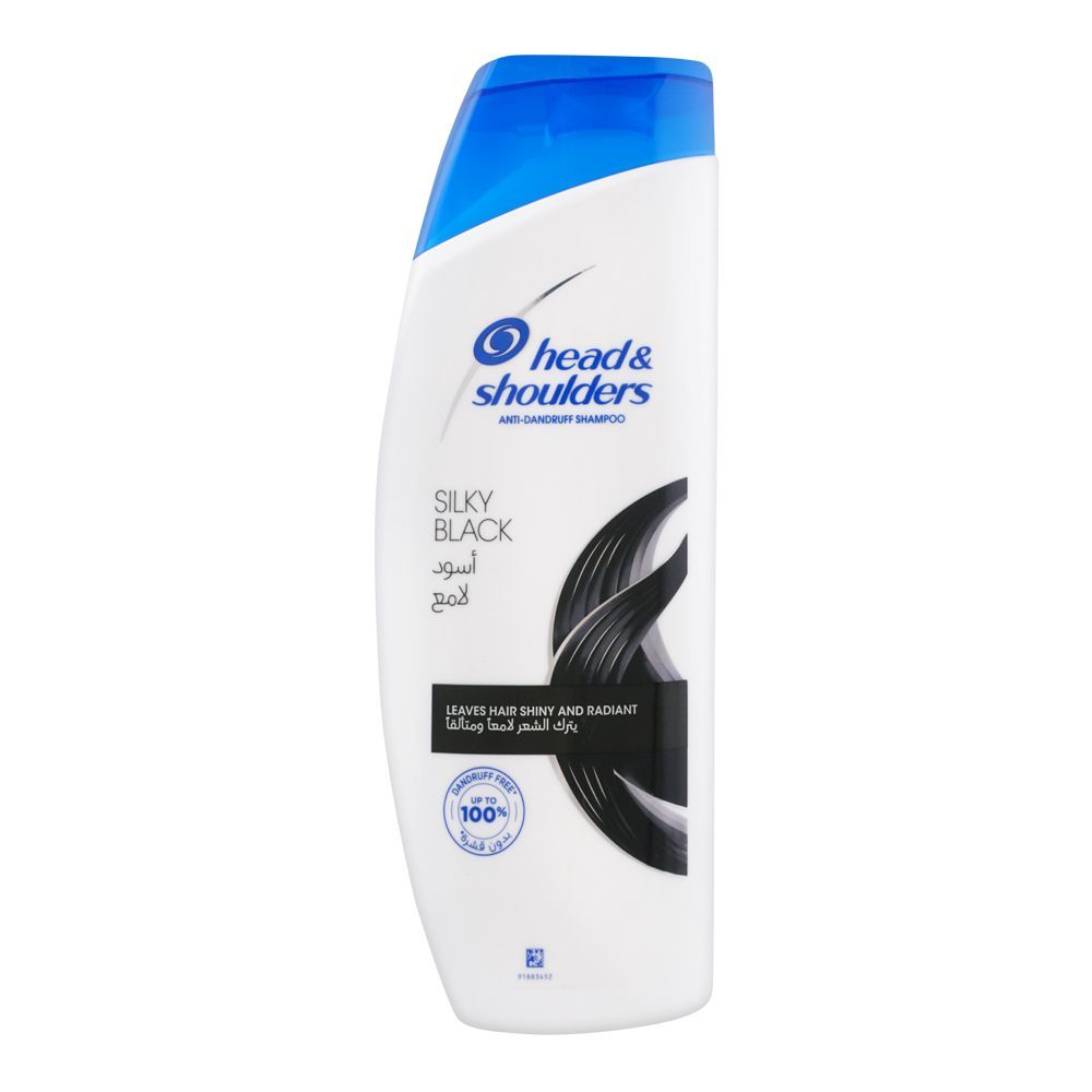 Head & Shoulders Silky Black Anti-Dandruff Shampoo, Leaves Hair - Main Image