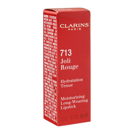 Clarins Paris Joli Rouge Moisturizing Long-Wearing Lipstick, 713 Hot Pink - Image 3