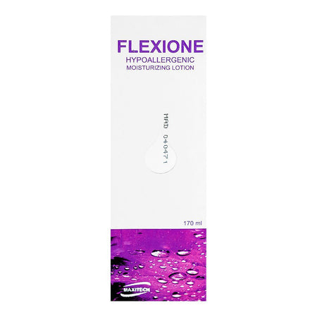 Flexione Hypoallergenic Moisturizing Lotion, Paraben free, Non Greasy, 170ml - Image 3