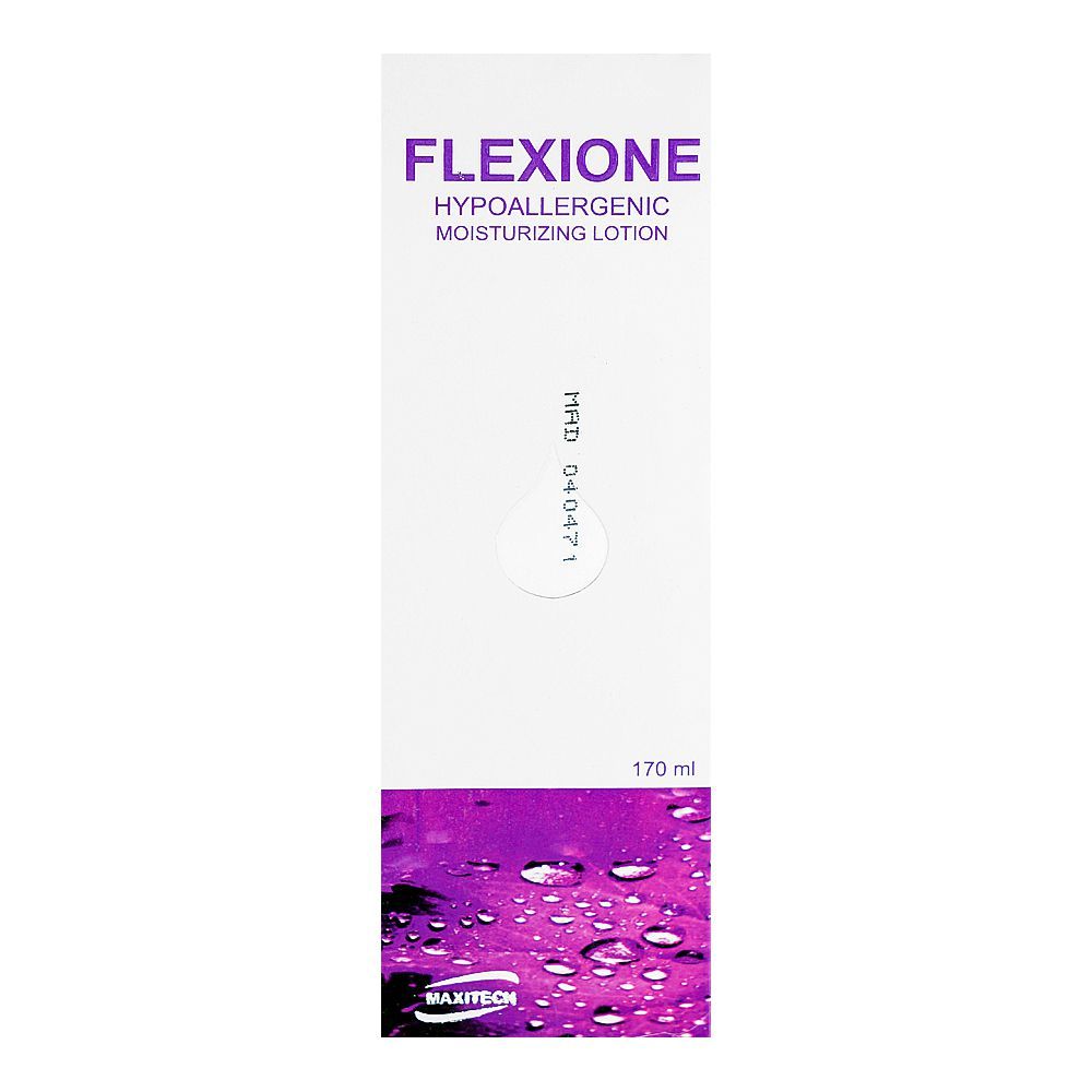 Flexione Hypoallergenic Moisturizing Lotion, Paraben free, Non Greasy, 170ml - Image 3