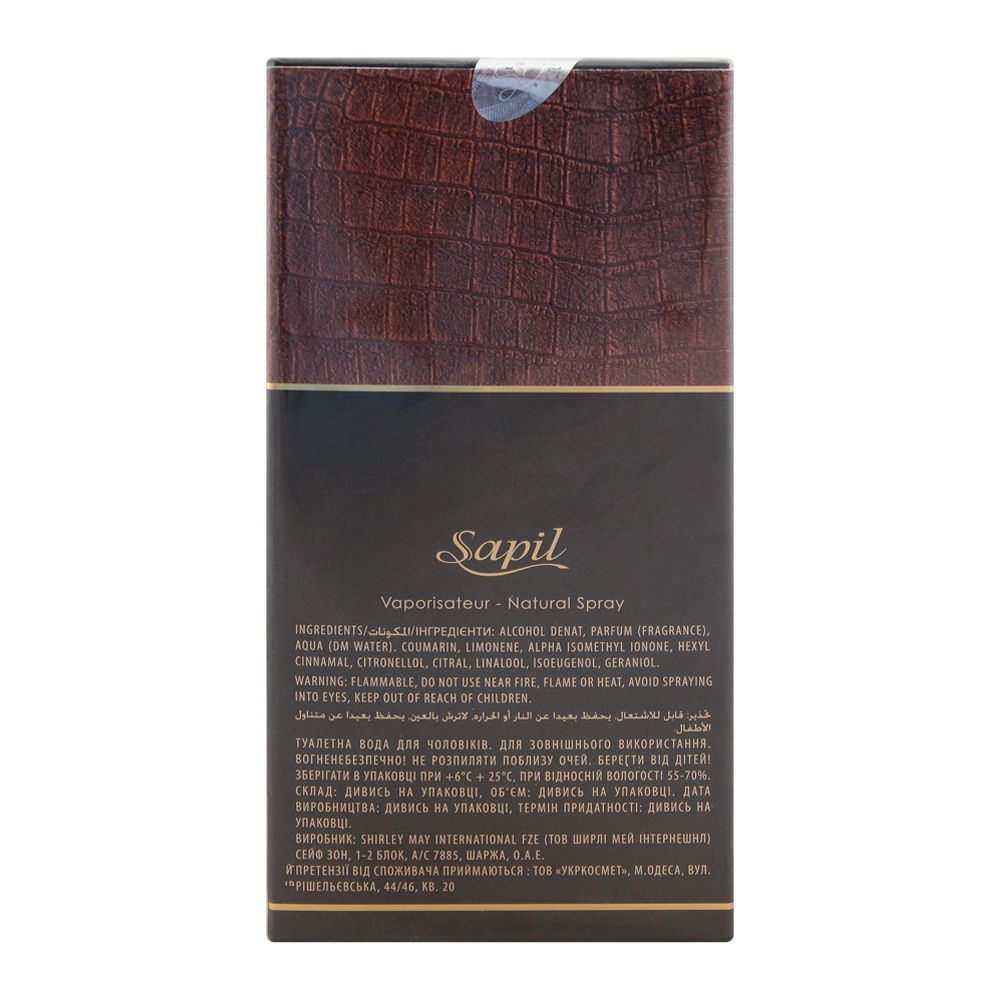 Sapil Bound For Men Eau De Toilette, 100ml - Image 3