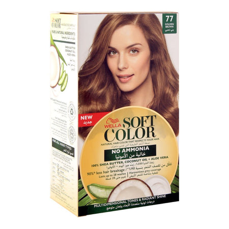 Wella Soft Color No Ammonia Hair Color, 77 Golden Brown - Main Image