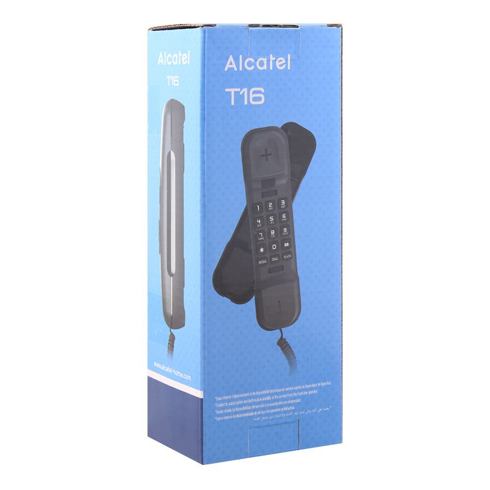 Alcatel Corded Landline Telephone, Black, T16 EX - Image 3