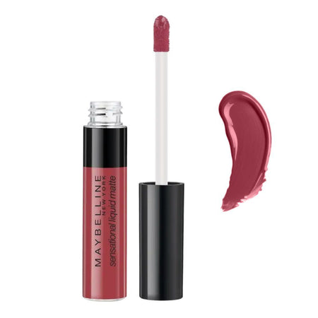 Maybelline New York Sensational Liquid Matte Lip Tint - Long lasting, Lightweight, Soft Matte Liquid Lipstick - Sensationally Me - Image 2
