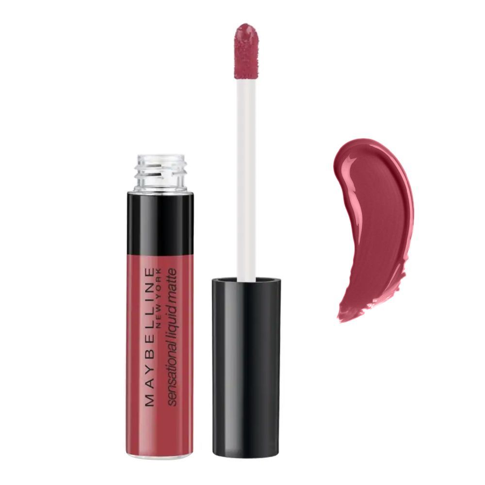 Maybelline New York Sensational Liquid Matte Lip Tint - Long lasting, Lightweight, Soft Matte Liquid Lipstick - Sensationally Me - Image 2