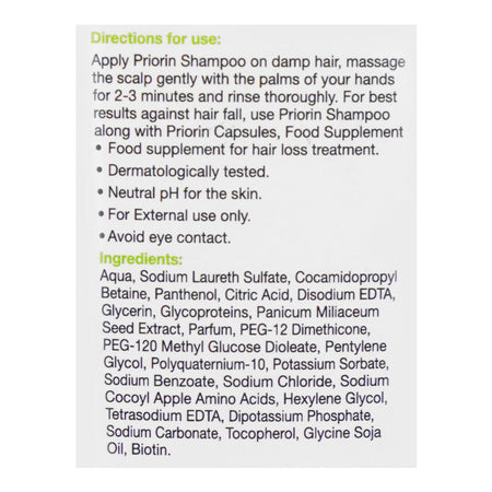 Priorin Shampoo, 0% Parabens, For Thin & Fragile Hair, 200ml - Image 3