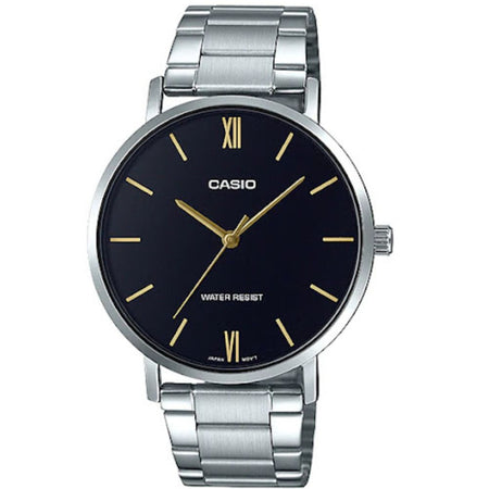 Casio Men's Formal Analog Watch With Black Dial & Stainless Steel Bracelet, MTP-VT01D-1BUDF - Main Image