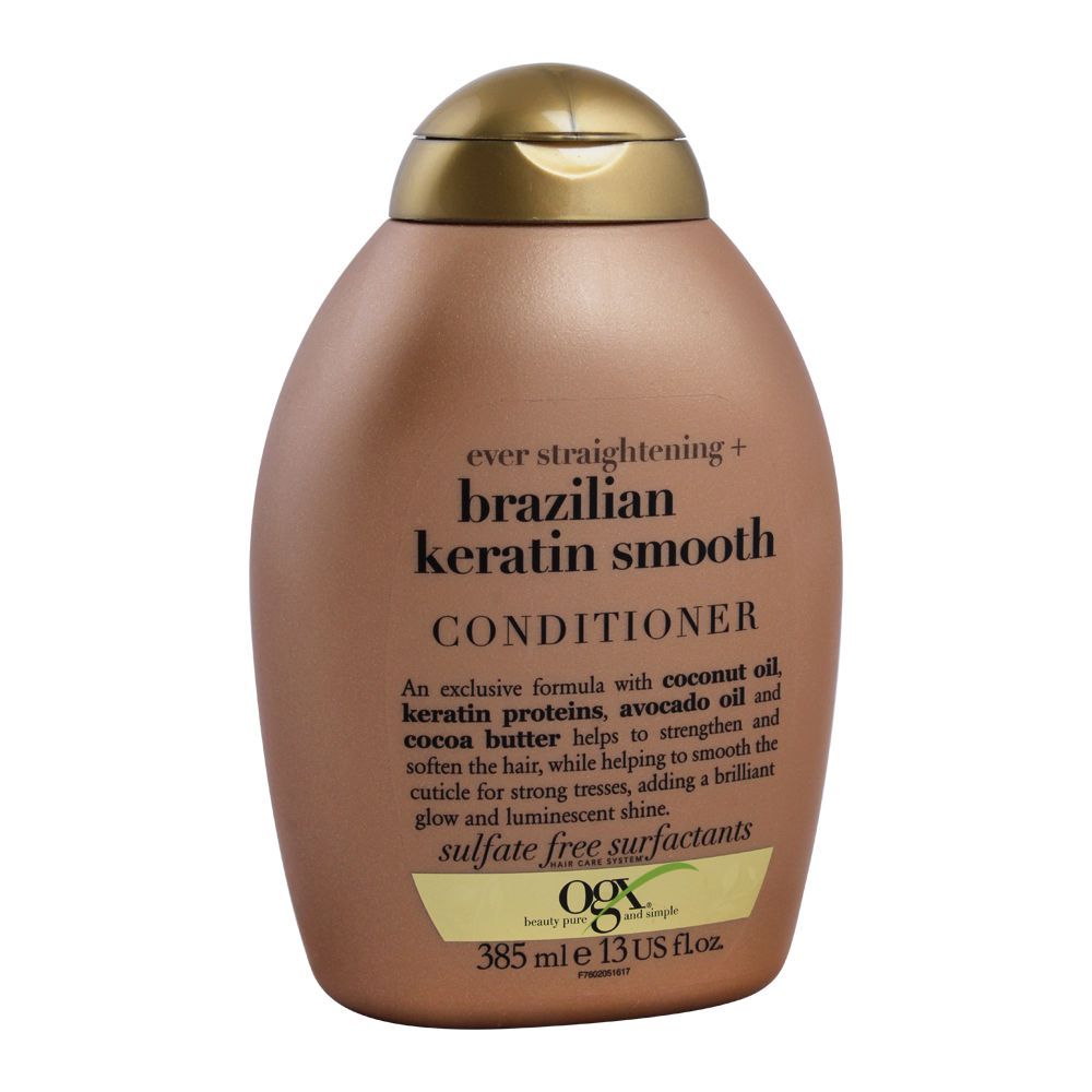 OGX Ever Straightening + Brazilian Keratin Smooth Conditioner, 385ml - Main Image
