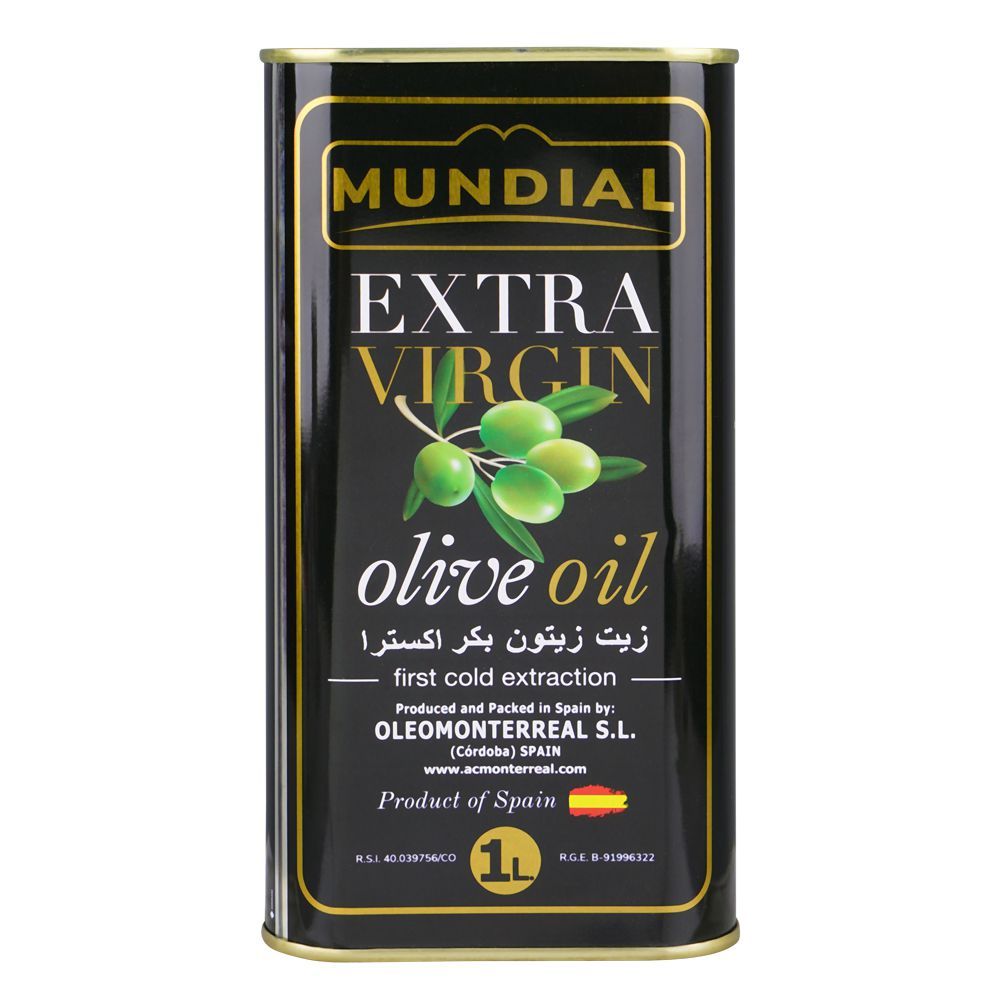 Mundial Extra Virgin Olive Oil Tin, 1 Liter - Main Image