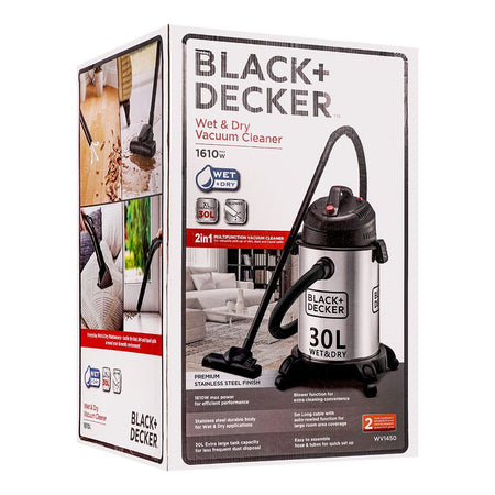 Black & Decker 2-In-1 Wet & Dry Vacuum Cleaner, 30L, WV-1450 - Image 4