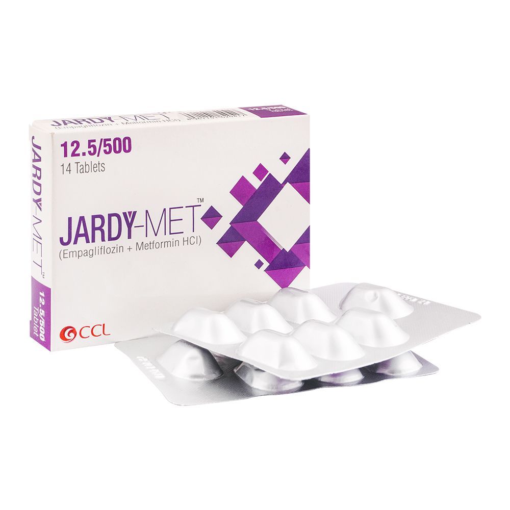 CCL Pharmaceuticals Jardy-Met Tablet, 12.5/500mg, 14-Pack - Main Image