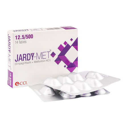 CCL Pharmaceuticals Jardy-Met Tablet, 12.5/500mg, 14-Pack - Main Image