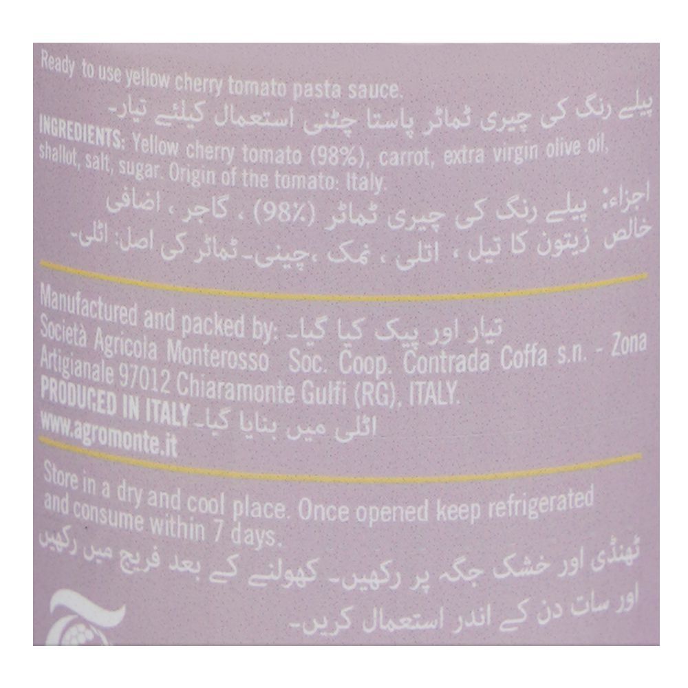 Agromonte Yellow Cherry Tomato Sauce, Gluten Free, 330g - Image 3