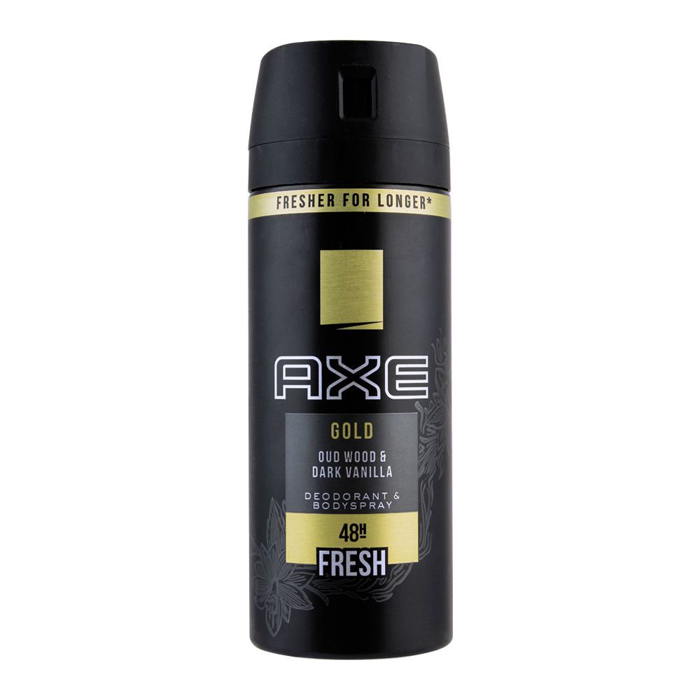 Axe Gold 48H Oud Wood & Dark Vanilla Deodorant Spray For Men, 150ml - Main Image