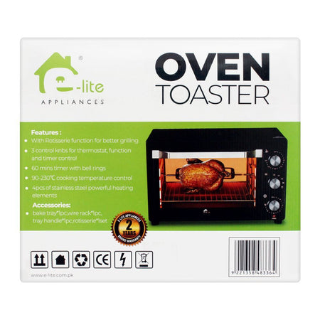 E-Lite Oven Toaster, 22 Liters, 1500W, ETO-221R - Image 5