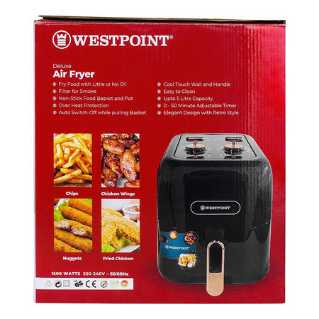 West Point Deluxe Air Fryer, Upto 5 Liter Capacity, Over Heat Protection, 1500W, Easy To Clean, WF-5255 - Image 3