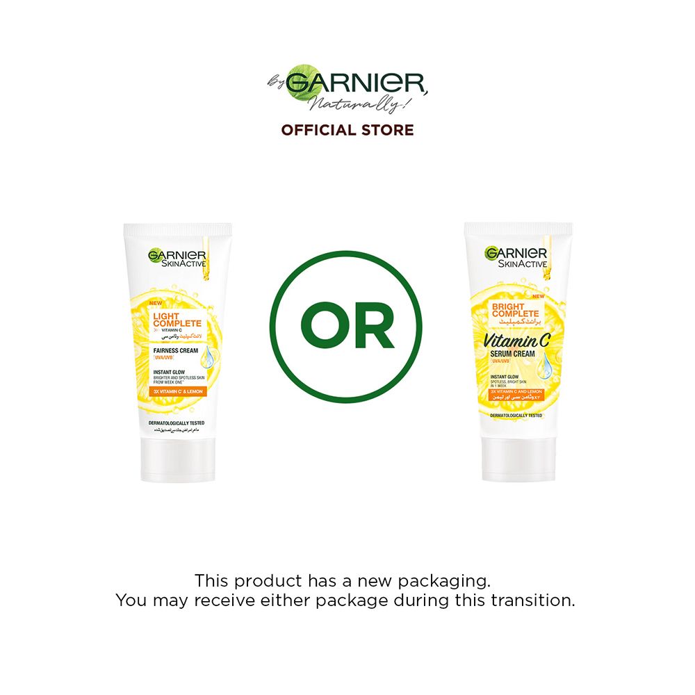 Garnier Skin Active Bright Complete Vitamin C Serum Cream, 40ml - Lighten Dark Spots And Brighten Your Skin - Image 2